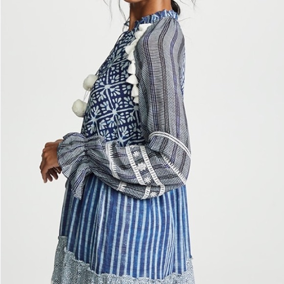 Hemant & Nadita Blue Pom Dress - Picture 6 of 7